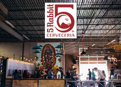 5 Rabbit Cervecería Signs with Artisanal Imports