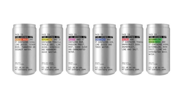 F!VE Drinks Co. Launches Canned Cocktails Nationwide