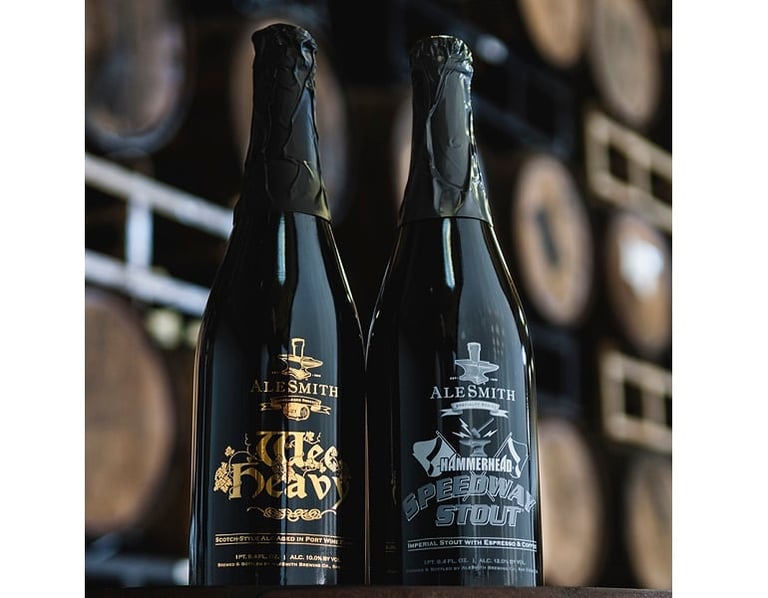 AleSmith Hammerhead Speedway Stout and Port Barrel Wee Heavy