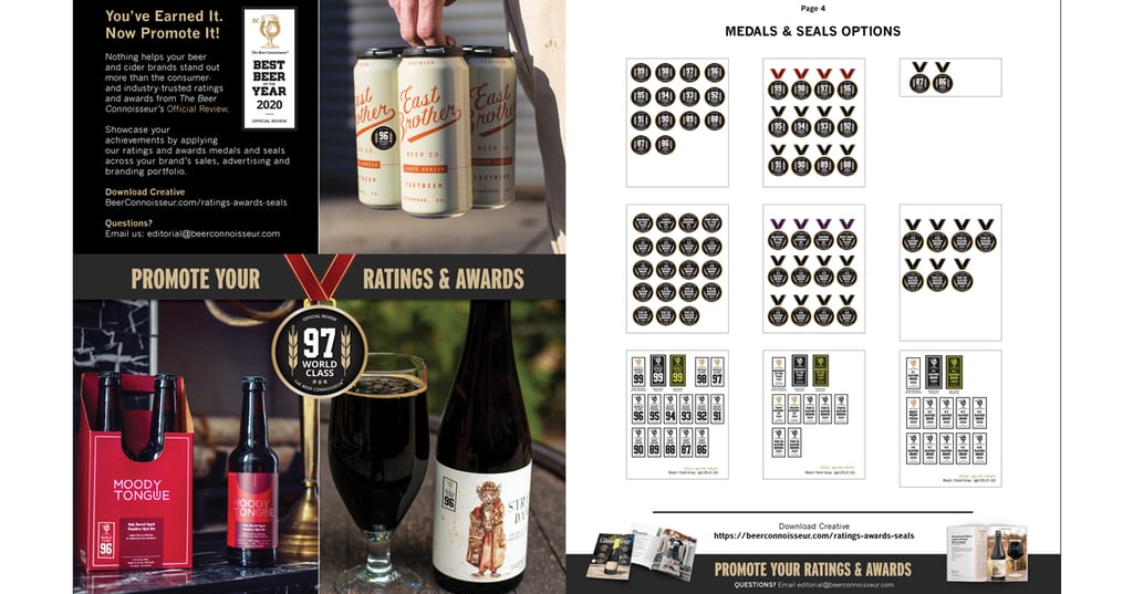 The Beer Connoisseur Unveils Branded Ratings and Awards Medals and Seals for Its Official Review
