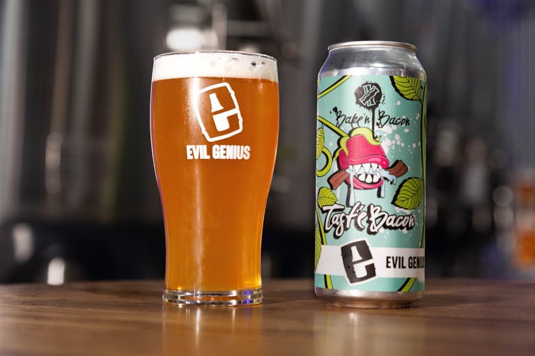 Indulge in the Flavorful World of Bacon with Evil Genius Beer Co. and Bake’N Bacon’s Limited-Edition Beer