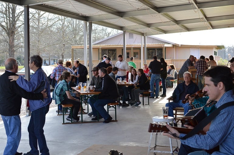 The Bayou Teche patio is always a lively scene. Bayou Teche Patio