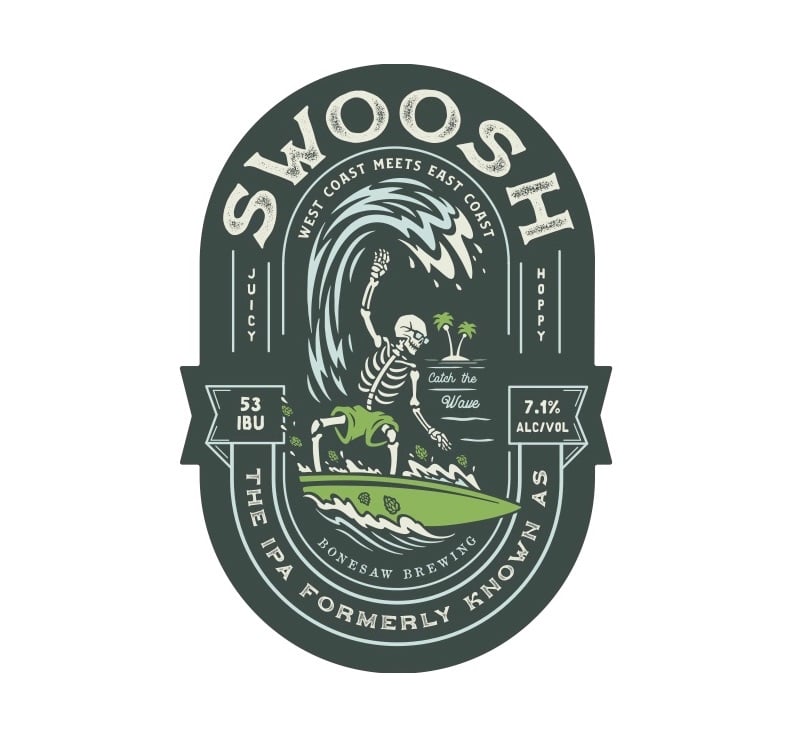 A Tasting at the Murder Table Reviews Bonesaw Brewing's The IPA Formerly Known as Swoosh