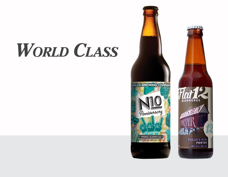 World Class | N10 Imperial Blended Ale by Ninkasi | Pogue's Run Porter by Flat12 Bierworks