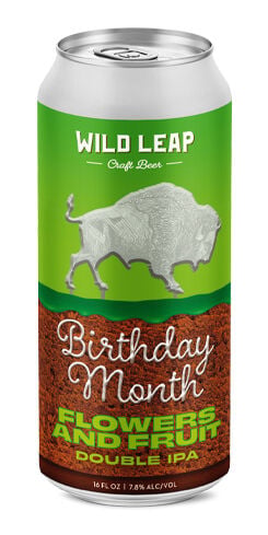 Birthday Month Flowers and Fruit Double IPA Wild Leap Brew Co.