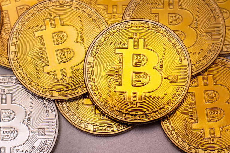 Bitcoin coins together