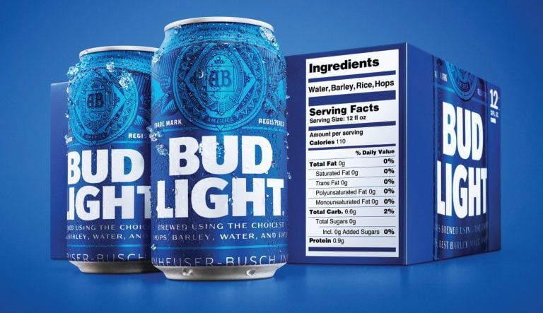 Bud Light Now Has Nutrition Facts Label on Packaging