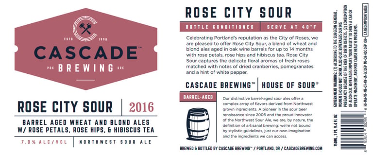 Cascade Brewing to Release Rose City Sour in Bottle and Draft