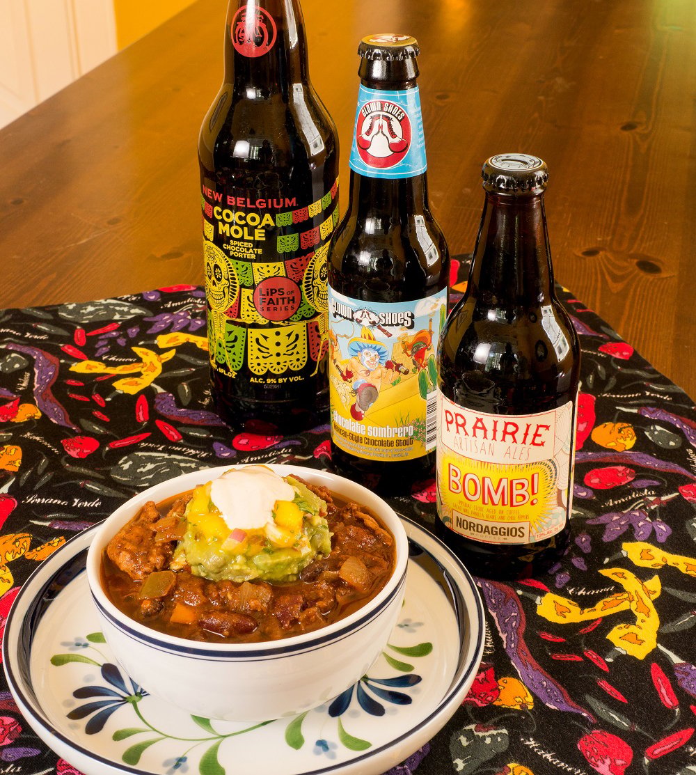 These beers are all safe bets with Turkey Chili. Chili beer pairings, New Belgium, Clown Shoes, Prairie Artisan Ales