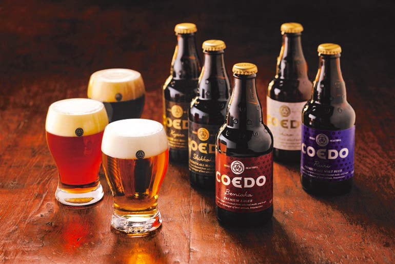 coedo brewery beers on table