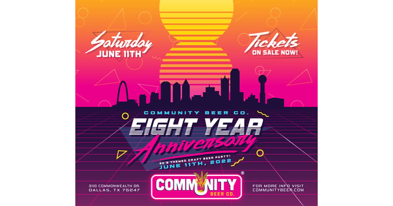 Community Beer Co. Announces 8th Anniversary Celebration Plans