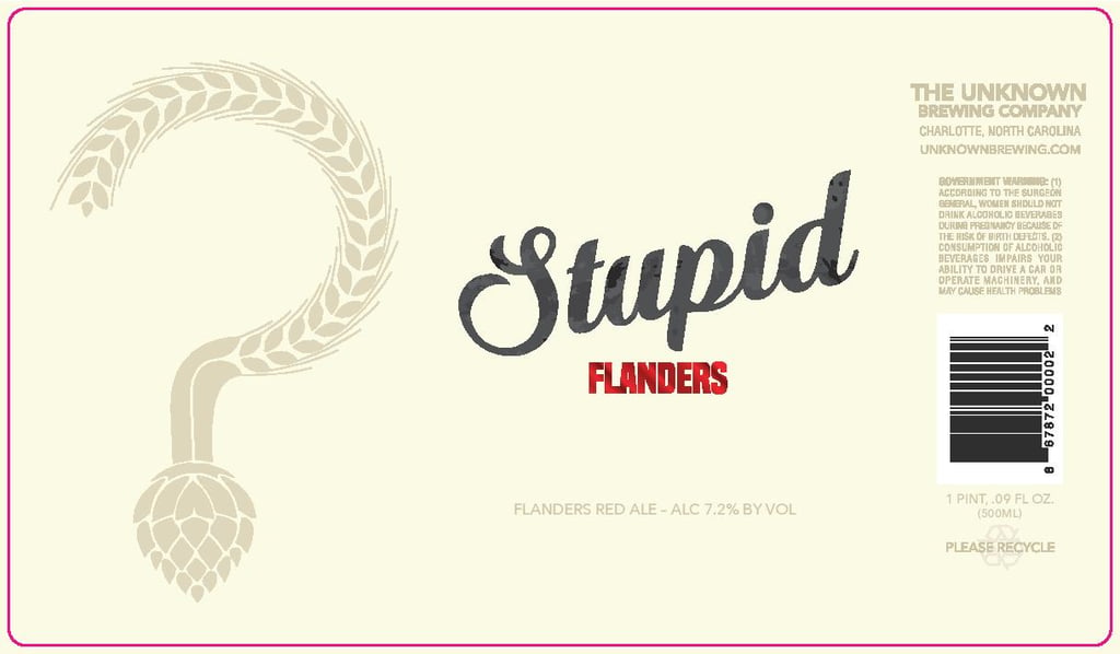 Stupid Flanders Red Ale by The Unknown Brewing Co.