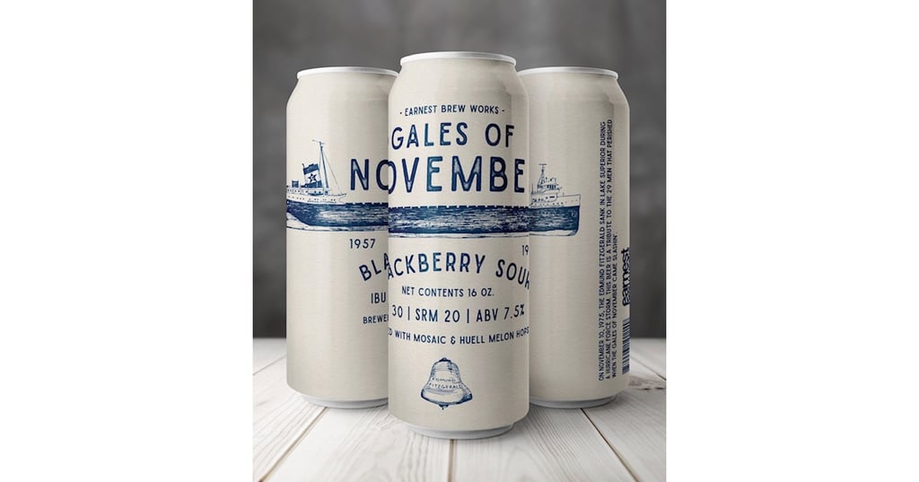 Earnest Brew Works Pays Tribute to 45th Anniversary of Edmund Fitzgerald Sinking