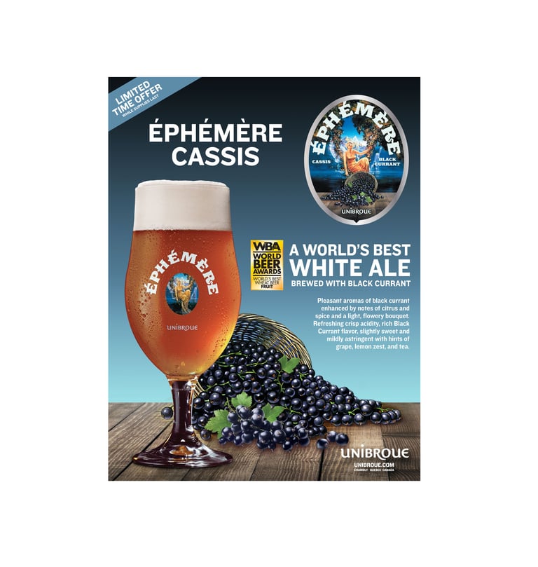 Unibroue Announces Return of Éphémère Cassis with Black Currant
