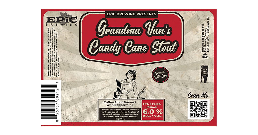 Epic Brewing Debuts Grandma Van’s Candy Cane Stout