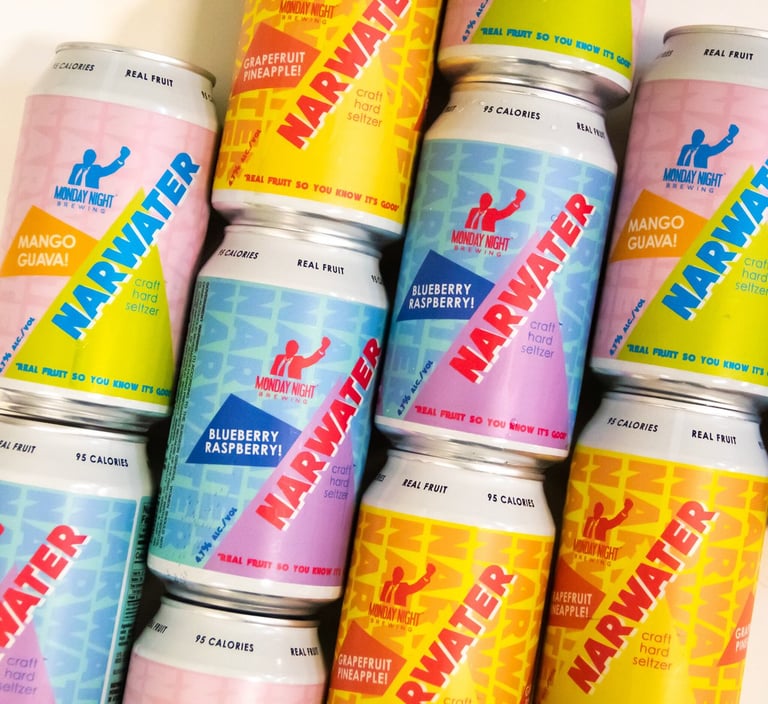 Monday Night Brewing Introduces Narwater, a 100% Real Fruit Hard Seltzer
