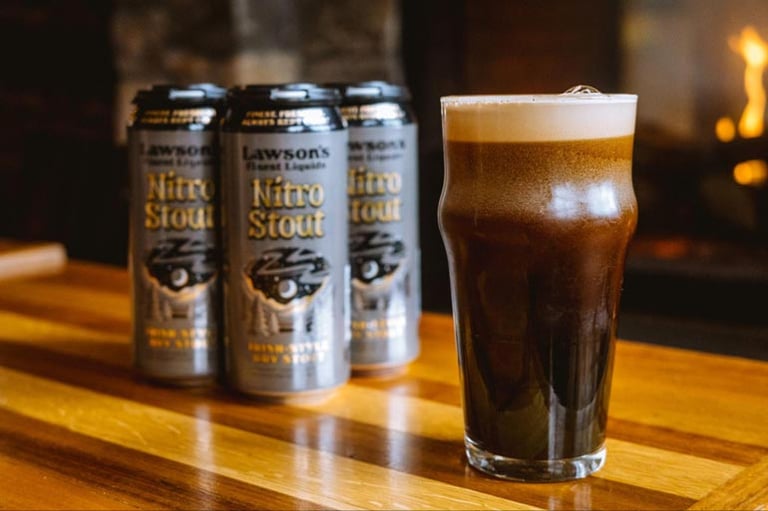 Experience Winter Magic with Lawson’s Finest Liquids’ Nitro Stout: A Creamy Delight for the Holidays!
