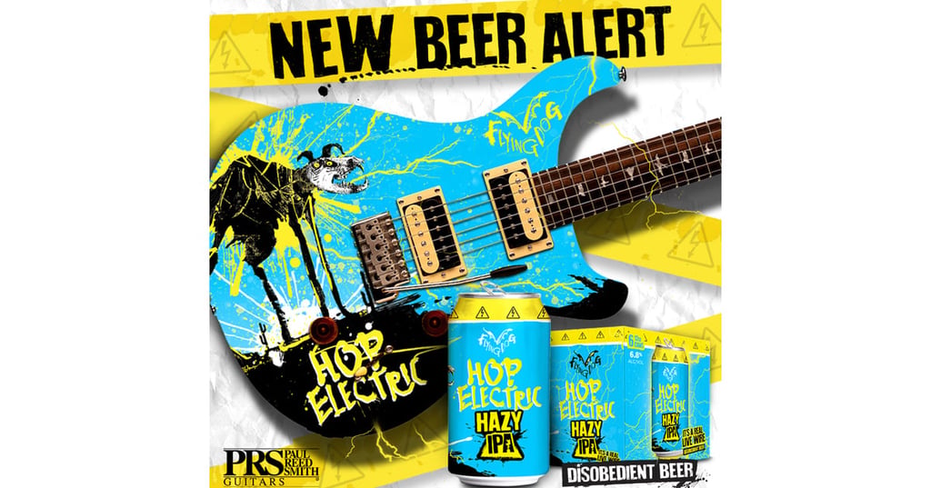 Flying Dog Brewery and Paul Reed Smith Guitars Team Up to Launch New High-Voltage Hazy IPA