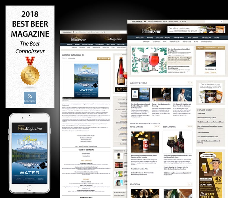 The Beer Connoisseur Named Best Beer Magazine of 2018 by Feedspot.com