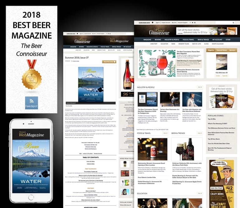 The Beer Connoisseur Named Best Beer Magazine of 2018 by Feedspot.com