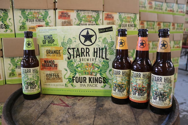 Starr Hill Brewery Debuts Revamped Four Kings IPA Pack