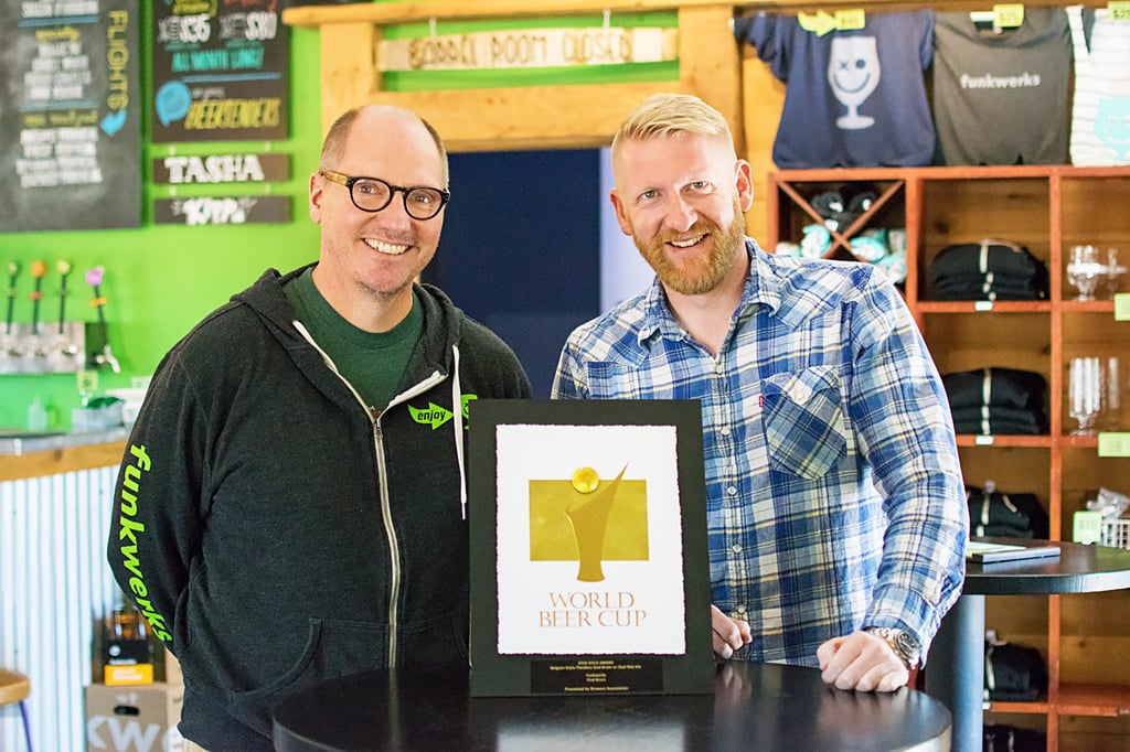 Funkwerks Co-Founder/Head Brewer Gordon Schuck and Co-Founder Brad Lincoln