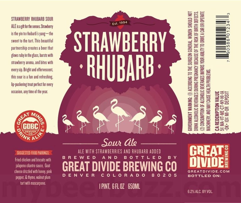 Great Divide to Package Strawberry Rhubarb Sour