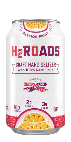 H2Road Passion Fruit Hard Seltzer Two Roads Brewing Co.