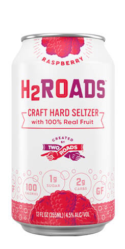 H2Roads Raspberry Hard Seltzer Two Roads Brewing Co.