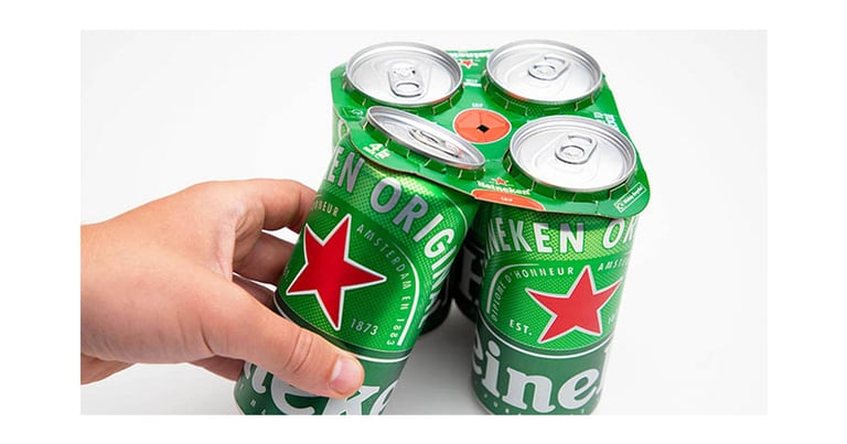 Heineken Goes 100% Plastic Free in the UK With Cardboard Topper