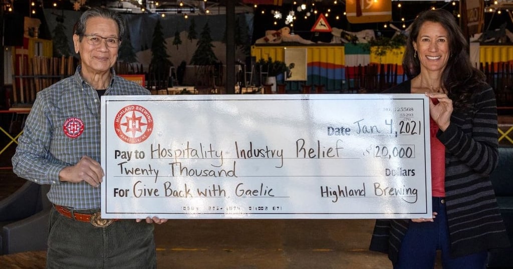 Highland Brewing Co.'s "Give Back with Gaelic" Campaign Raises 20K for Hospitality Community