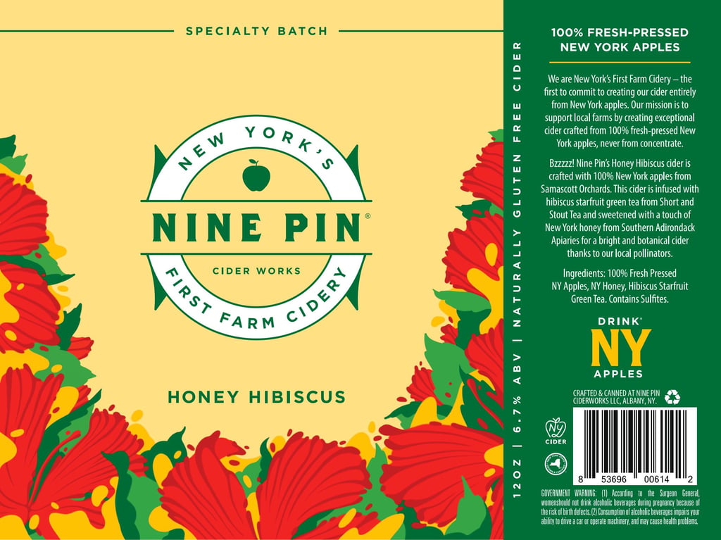 honey hibiscus cider nine pin ciderworks