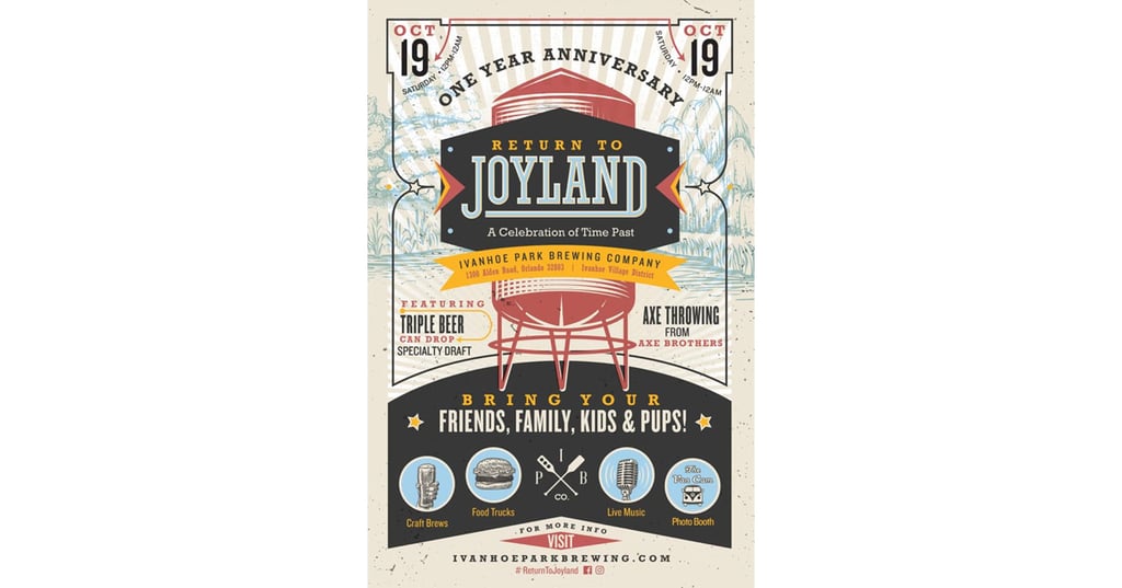 Ivanhoe Park Brewing Co. Celebrates Second Anniversary with Return to Joyland Triple IPA