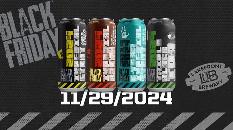 Lakefront Brewery Unveils Their 2024 Lineup of Black Friday Beers for Year 14