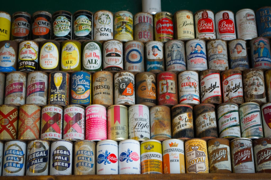 Rare old beer cans.
