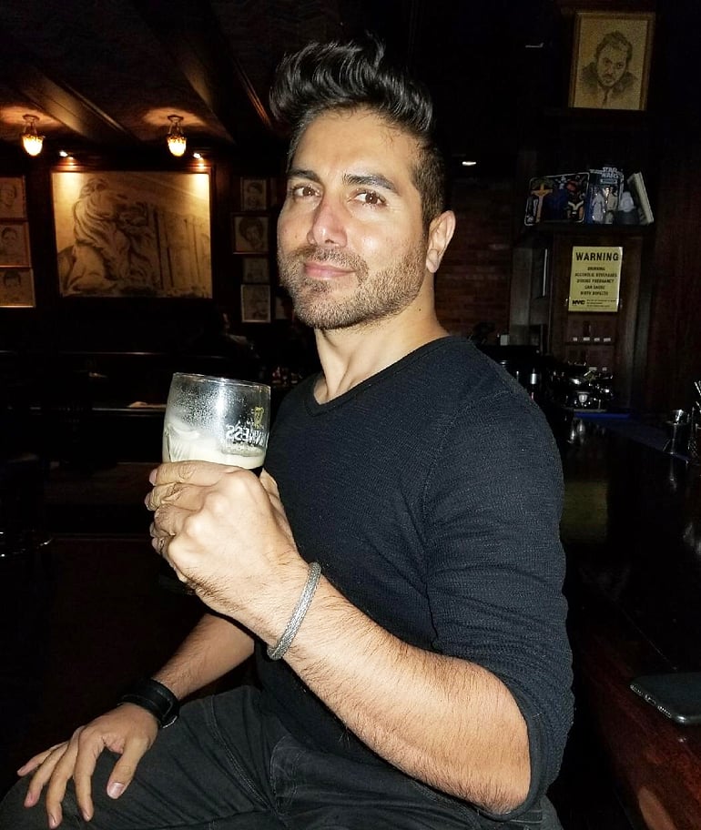 Monte Bezell Drinking A Guinness