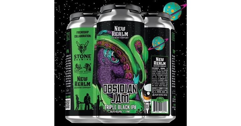 New Realm Brewing Partners with Stone Brewing Co. and Firestone Walker to Introduce Obsidian Jam Triple Black IPA