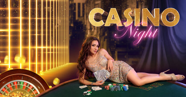 Young woman in a golden dress, engaging in an online slot game environment