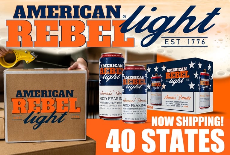 American Rebel Light Beer Now Available Online in 40 US States