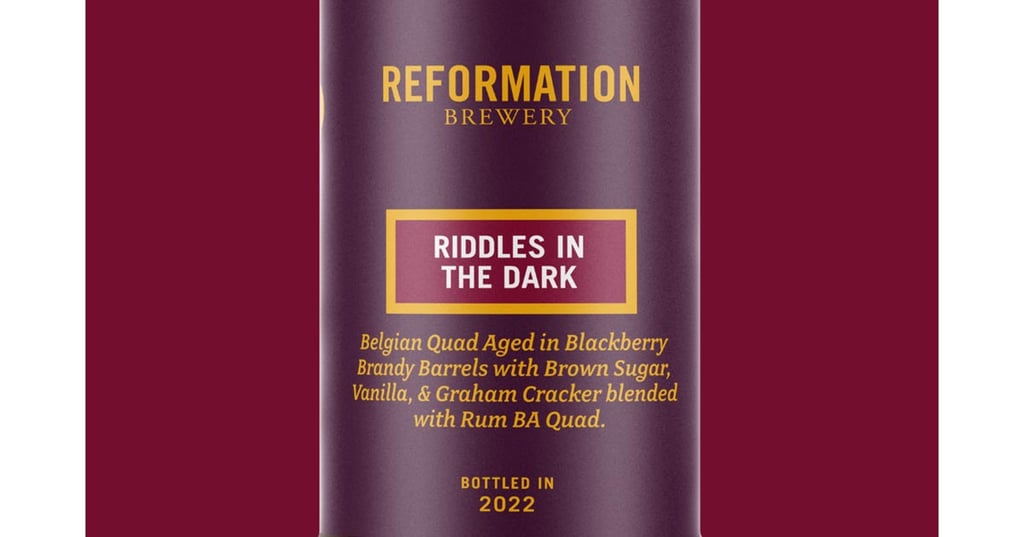 Reformation Brewery Unveils Riddles in the Dark Barrel-Aged Quadrupel