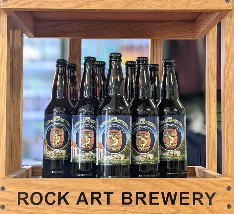 the innocuous anniversary barleywine from rock art brewery, vermonster, that caused monster beverage to get testy