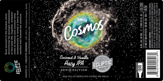 Ecliptic Brewing Unveils Cosmos Coconut Vanilla Hazy IPA