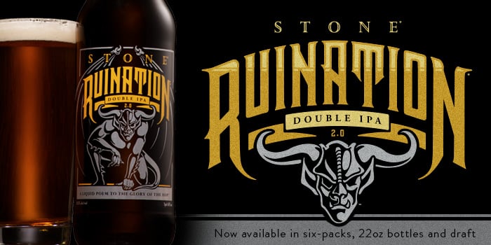 Stone Brewing to Release Ruination 2.0 Double IPA
