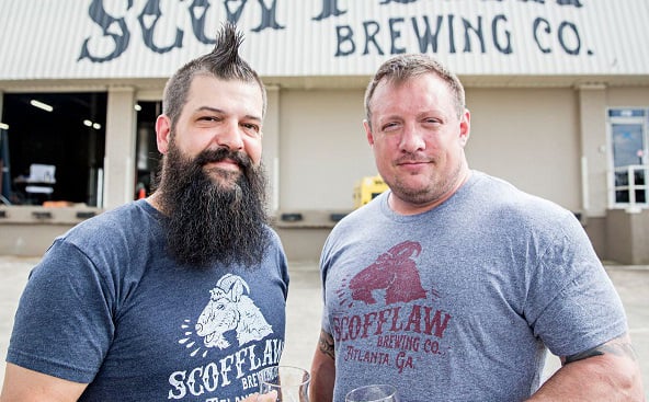 Scofflaw Brewing Co. founders Matt Shirah (left) and Travis Herman.