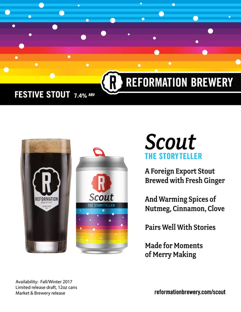 Scout The Storyteller, A 7.5% Foreign Export Stout Joins Reformation Brewery’s Lineup