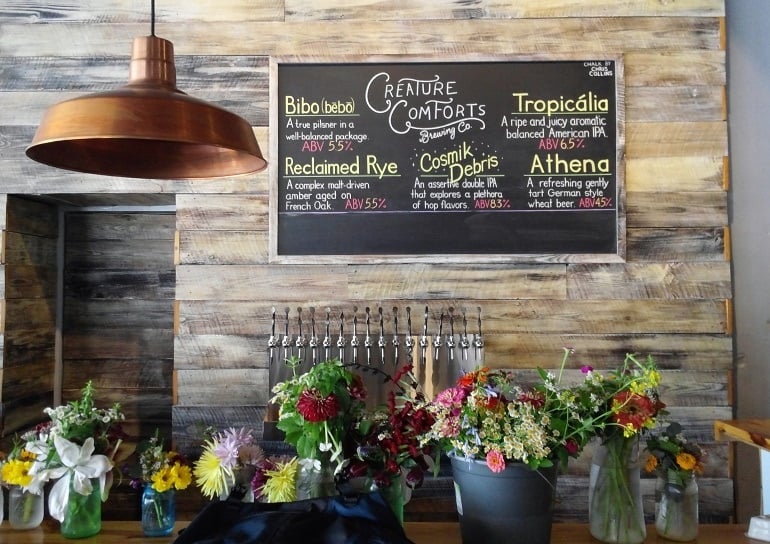 Creature Comforts Brewing Company Bar Tropicalia Athena Cosmik Debris
