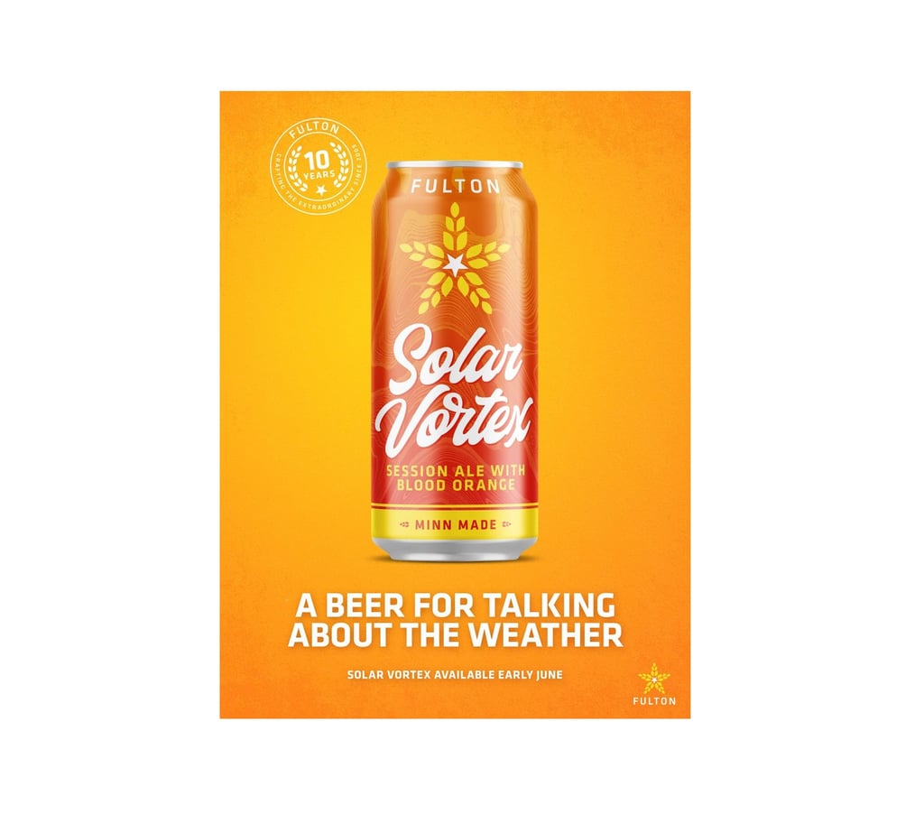 Fulton Brewing Debuts Solar Vortex Blood Orange Session Ale