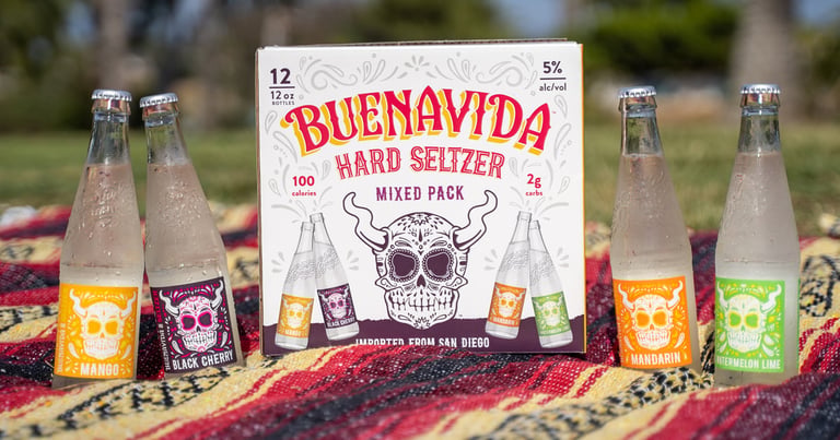 Stone Brewing Co. Takes Buenavida Hard Seltzer Nationwide in Glass Bottles