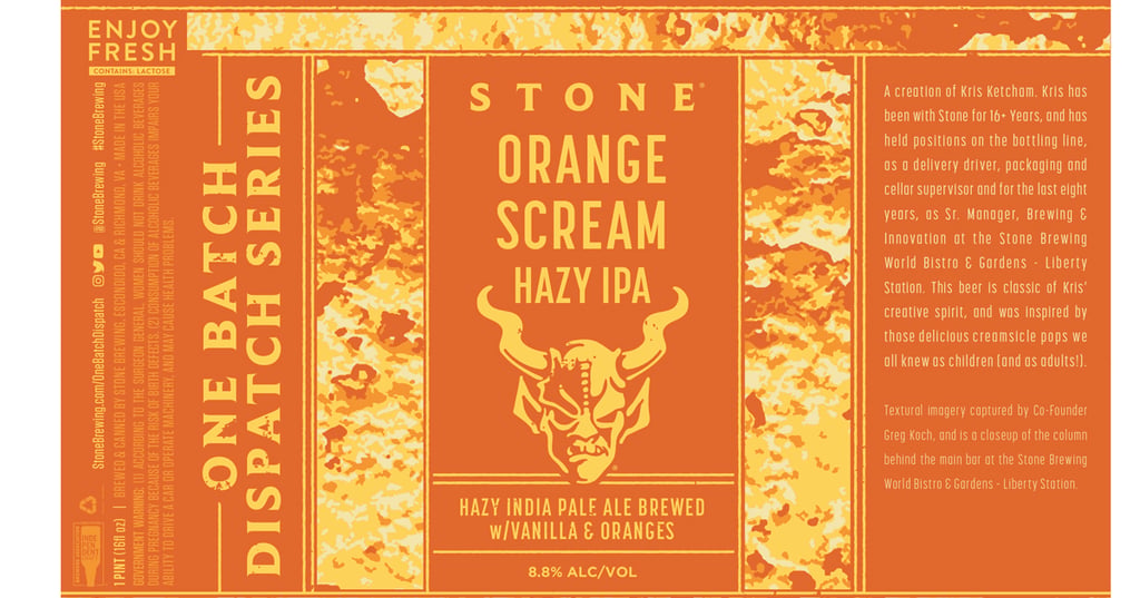 Stone Brewing Co. Kicks Off the One Batch Dispatch Series with Orange Scream Hazy IPA