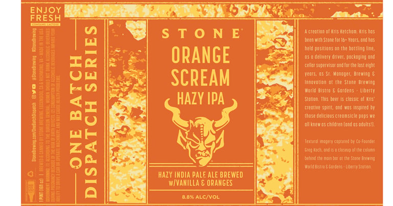 Stone Brewing Co. Kicks Off the One Batch Dispatch Series with Orange Scream Hazy IPA